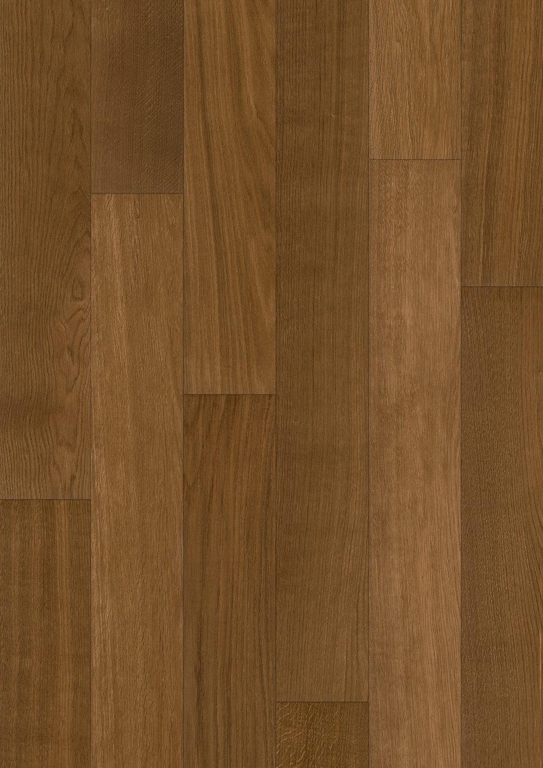 Comfort Tabi Diele Eiche angeraeuchert Elegance oxidativ geoelt strukturiert 4V Flächenansicht von angeräucherten Dielenstäben in dunkelbrauner Optik