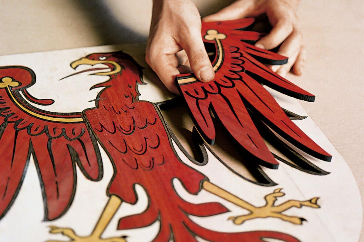 Intarsienparkett Intarsienparkett Adler Wappen