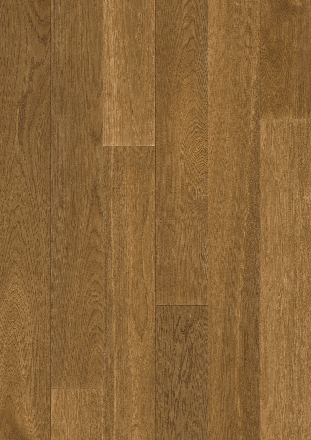 Landhausdiele Deluxe Eiche angeräuchert Premium, Supermatt Protect Flächenansicht einer edlen Landhausdiele in Eiche angeräuchert, Sortierung Premium – gleichmäßiges, dunkles Holzbild mit ultramatter Oberfläche